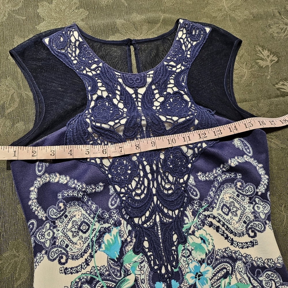 Jax Elegant Floral Sleeveless Dress Size 4 - Picture 11 of 14